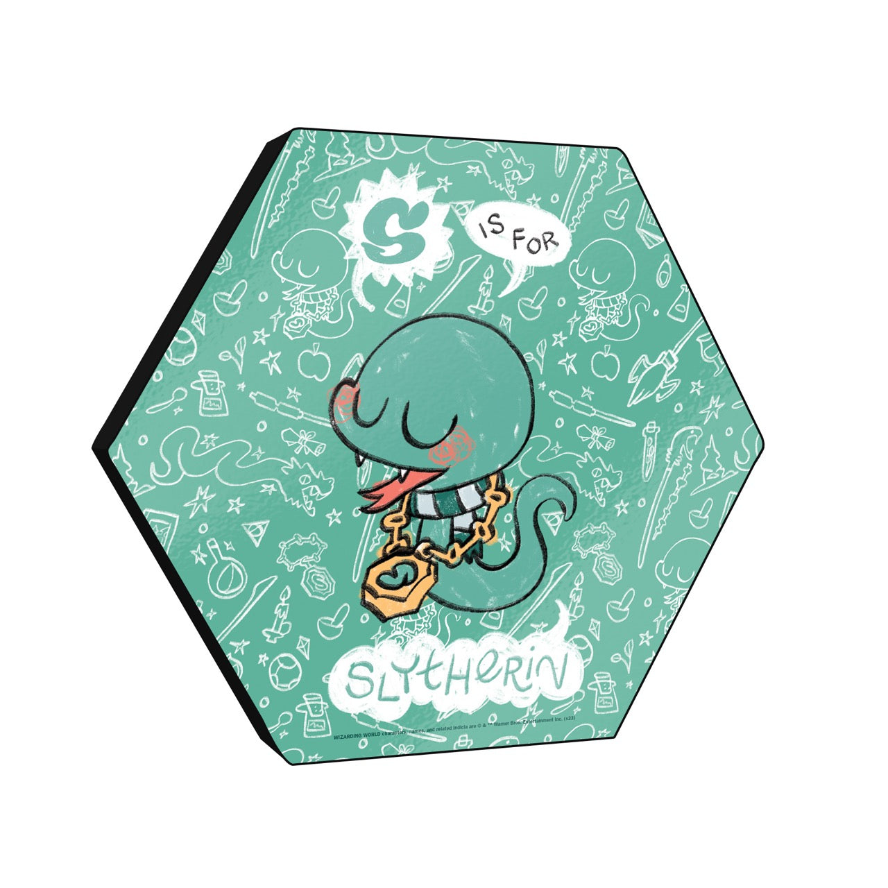 Harry Potter (S is for Slytherin) KNEXAGON™ Wood Print WPHEX9840