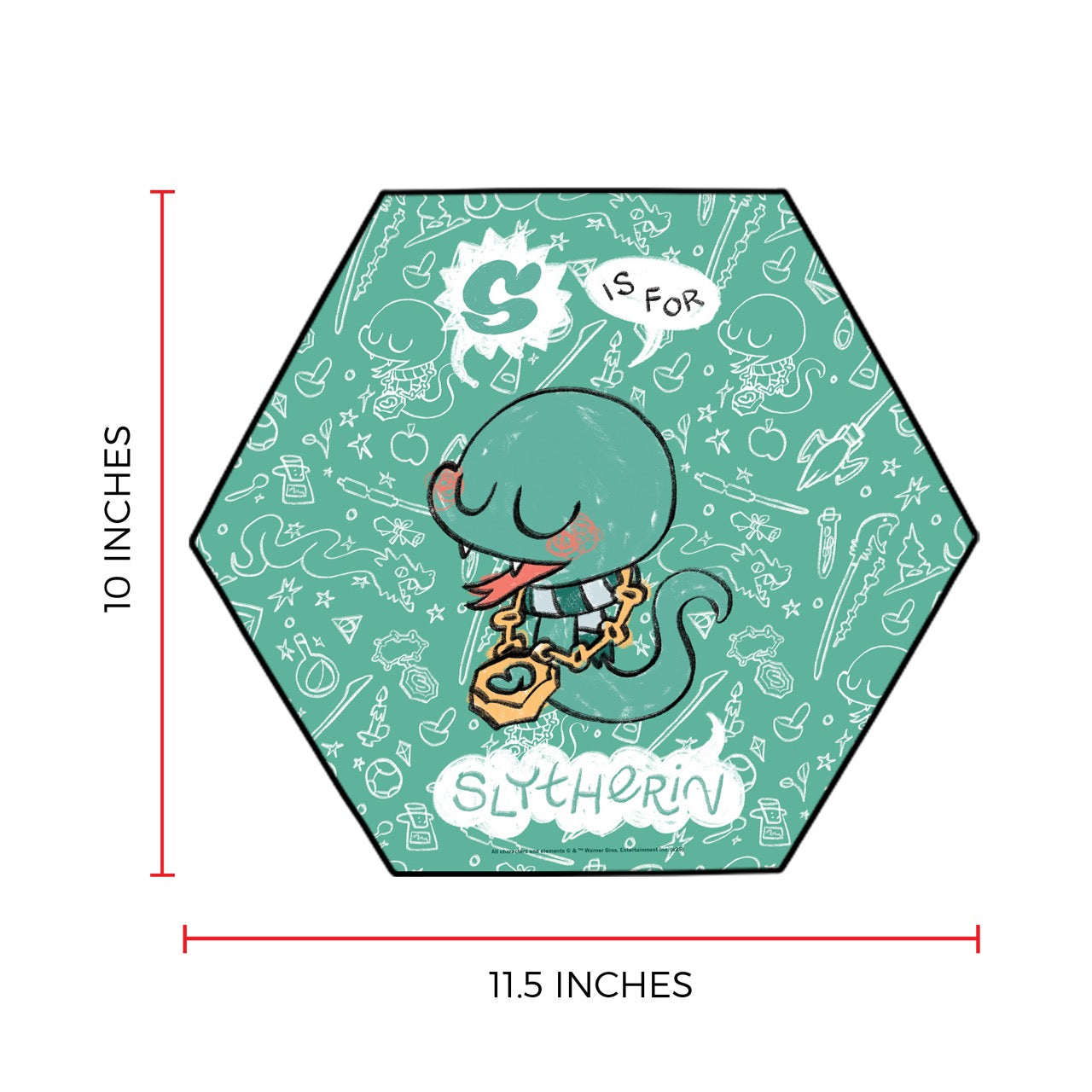 Harry Potter (S is for Slytherin) KNEXAGON™ Wood Print WPHEX9840