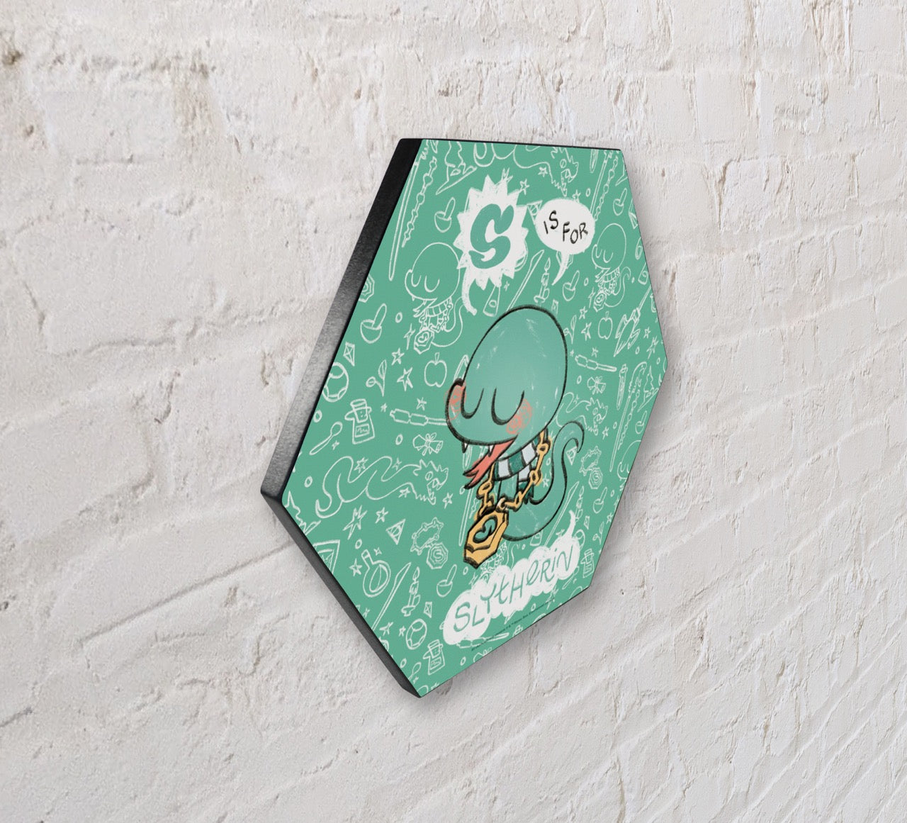 Harry Potter (S is for Slytherin) KNEXAGON™ Wood Print WPHEX9840