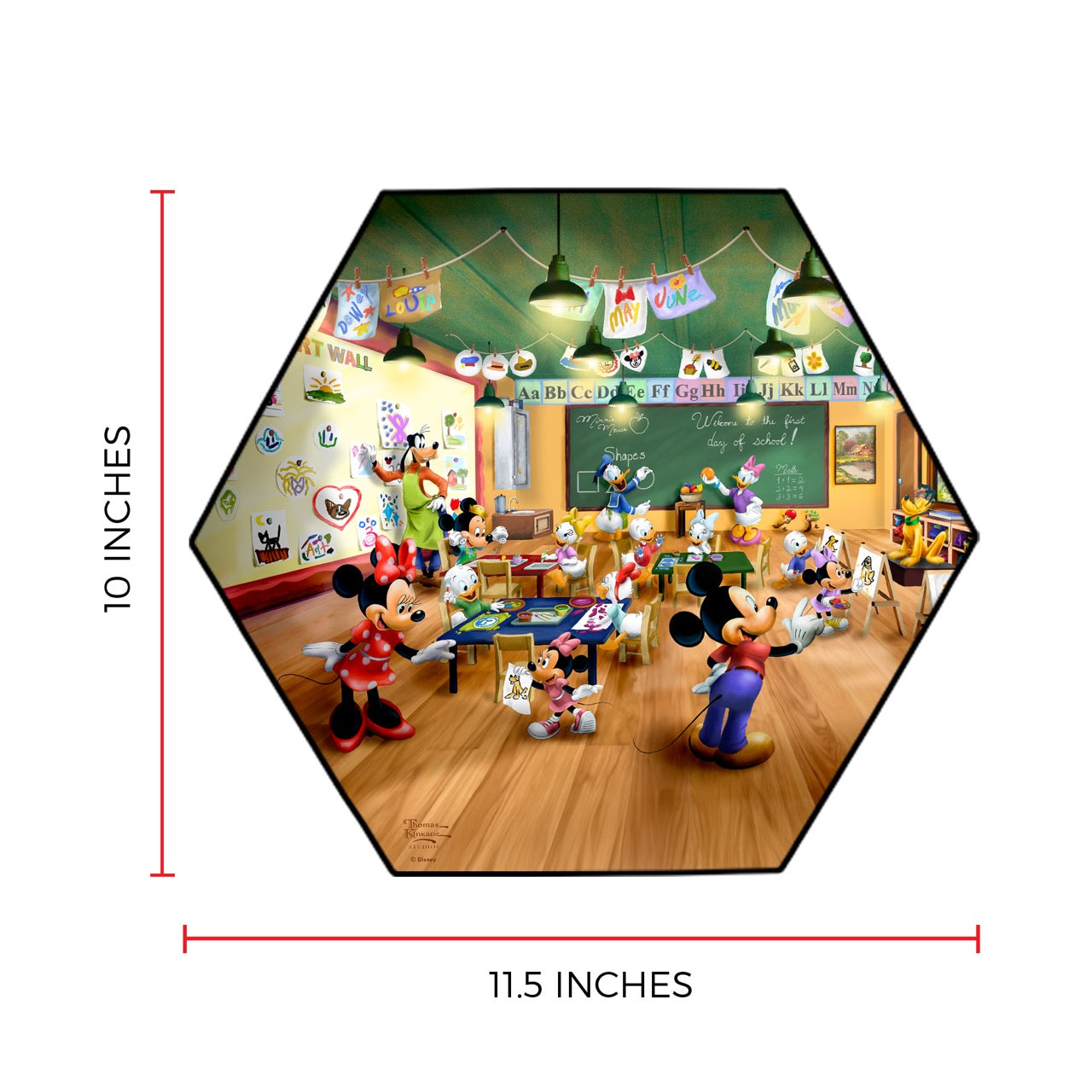 Disney (Mickey and Minnie Schoolhouse) KNEXAGON™ Wood Print WPHEX9854