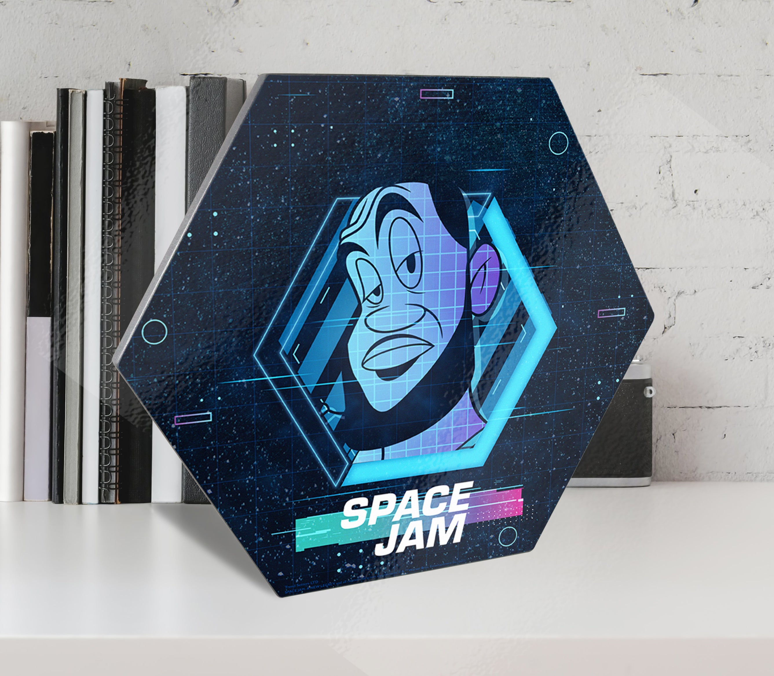 Space Jam: A New Legacy (Tune Squad- Lebron James) KNEXAGON® Wood Print WPHEX9981SJTS