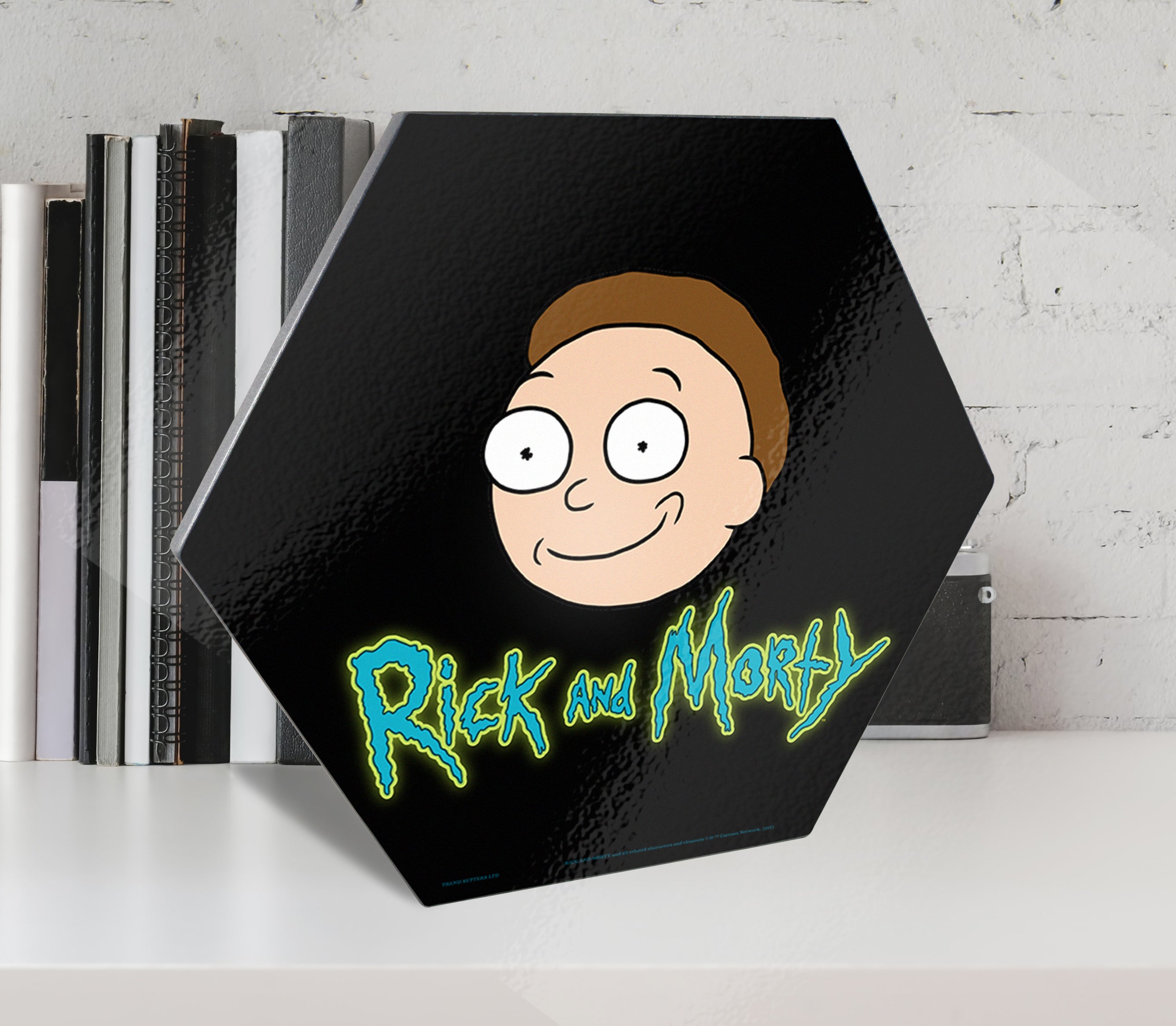 Rick and Morty (MORTY) KNEXAGON® Wood Print WPHEX9989
