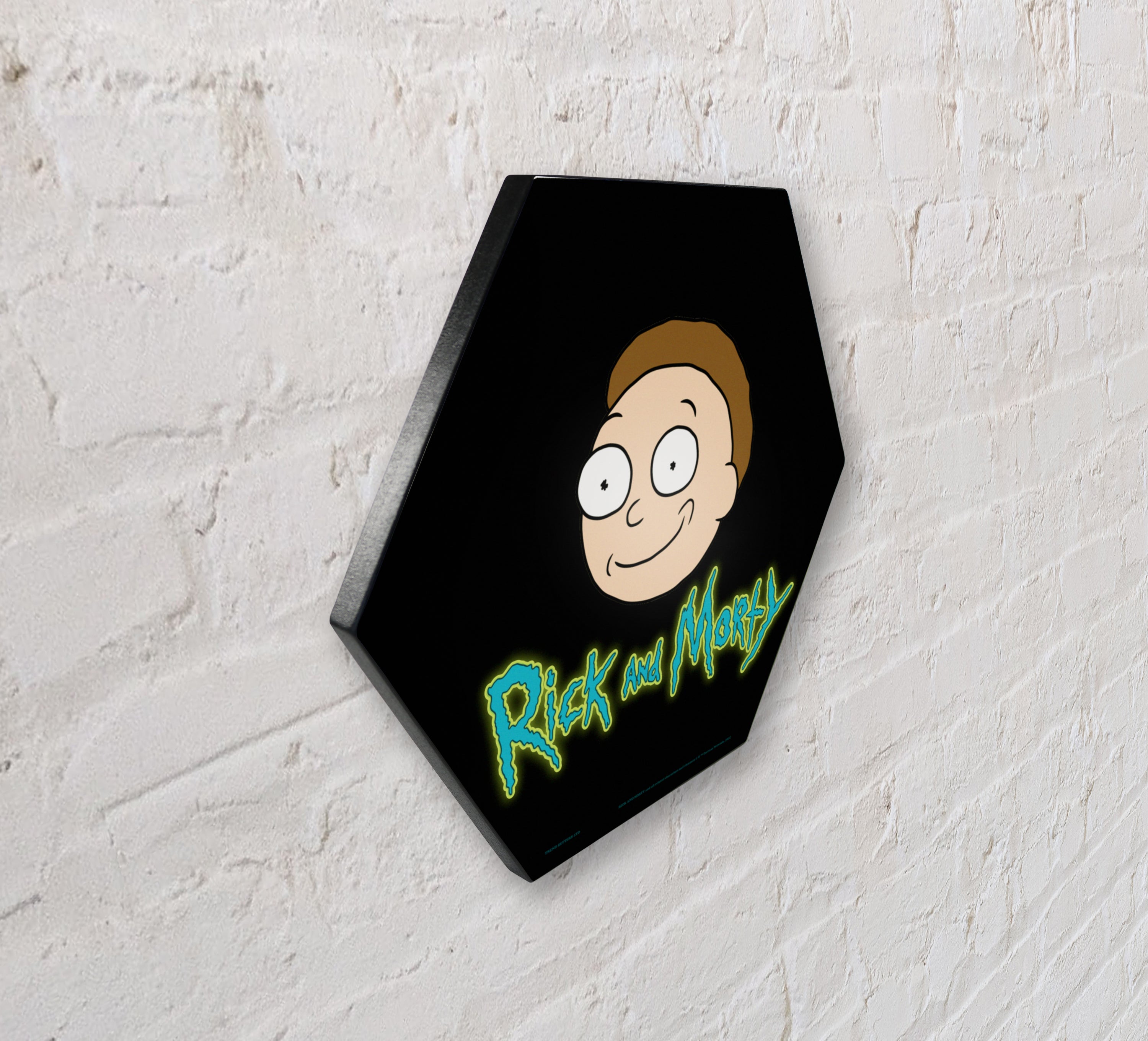 Rick and Morty (MORTY) KNEXAGON® Wood Print WPHEX9989