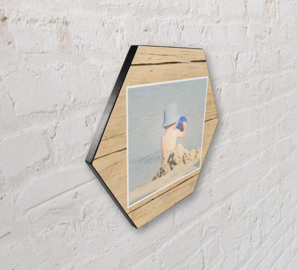 Vacation Collection (A Day at the Beach-Sand - Upload) 11.5" X 10" KNEXAGON Wood Print