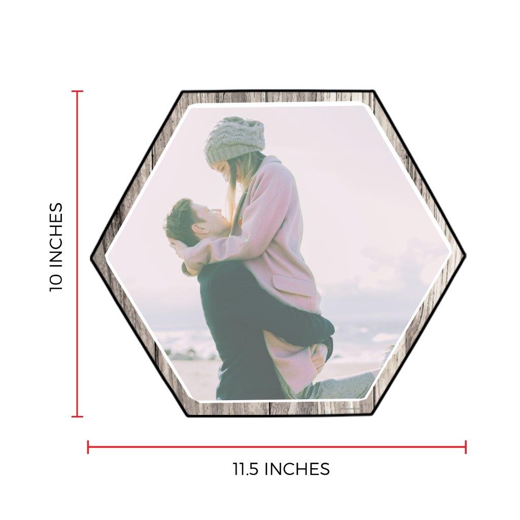 Family Collection (Every Family Has A Story - White - Full Photo - Upload) 11.5" X 10" KNEXAGON Wood Print