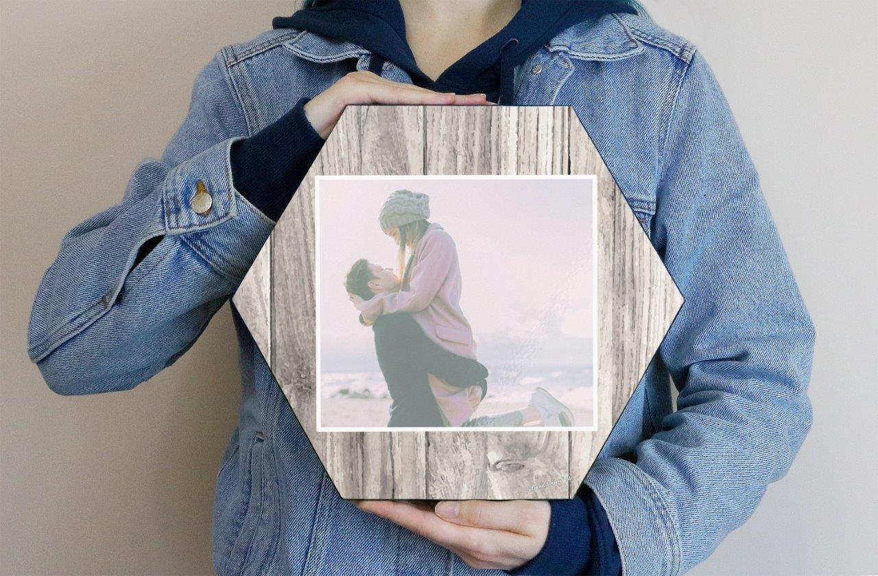 Family Collection (Every Family Has A Story - White - Upload) 11.5" X 10" KNEXAGON Wood Print