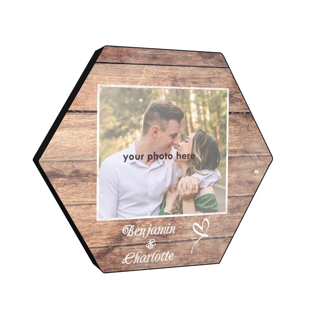 Family Collection (Together on Wood - Personalized - Upload) 11.5" X 10" KNEXAGON Wood Print