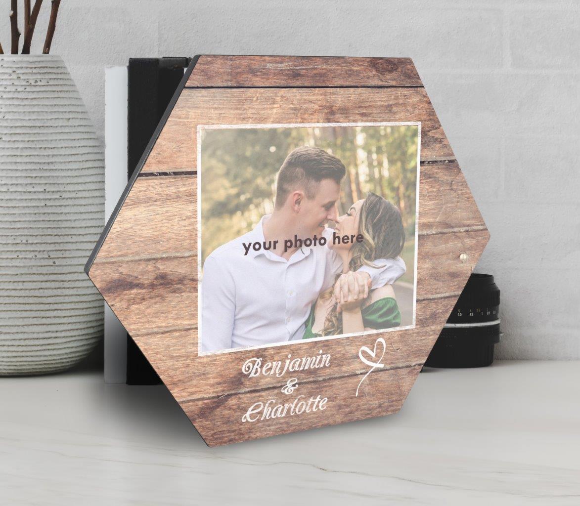 Family Collection (Together on Wood - Personalized - Upload) 11.5" X 10" KNEXAGON Wood Print