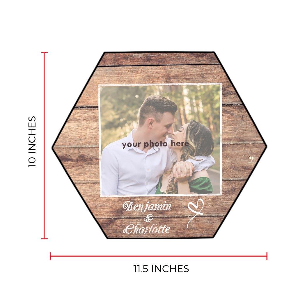 Family Collection (Together on Wood - Personalized - Upload) 11.5" X 10" KNEXAGON Wood Print