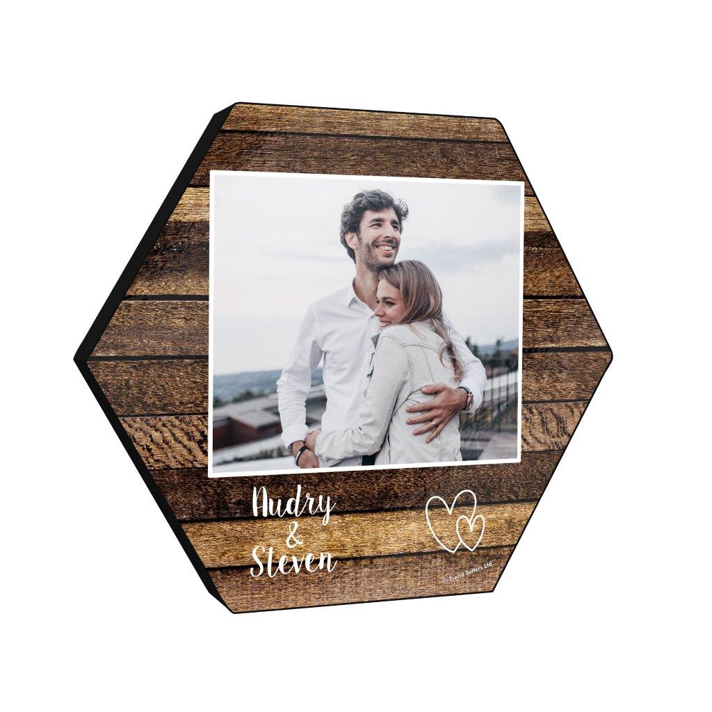 Family Collection (Mixed Wood - Personalized - Upload) 11.5" X 10" KNEXAGON Wood Print