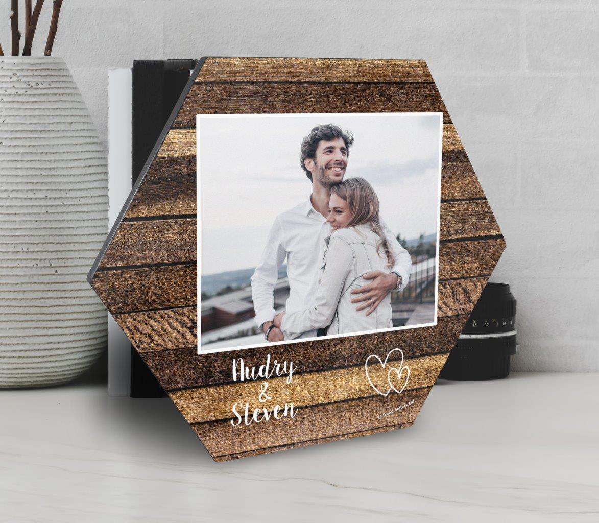 Family Collection (Mixed Wood - Personalized - Upload) 11.5" X 10" KNEXAGON Wood Print