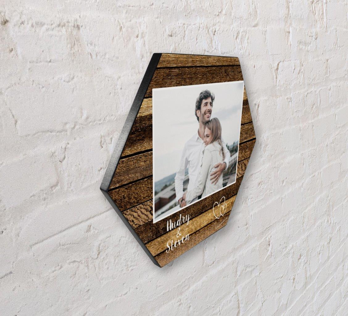 Family Collection (Mixed Wood - Personalized - Upload) 11.5" X 10" KNEXAGON Wood Print