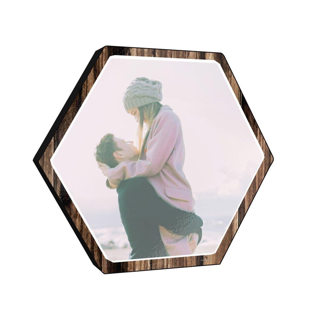 Family Collection (Every Family Has A Story - Brown - Full Photo - Upload) 11.5" X 10" KNEXAGON Wood Print