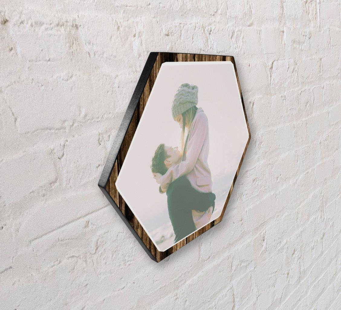 Family Collection (Every Family Has A Story - Brown - Full Photo - Upload) 11.5" X 10" KNEXAGON Wood Print