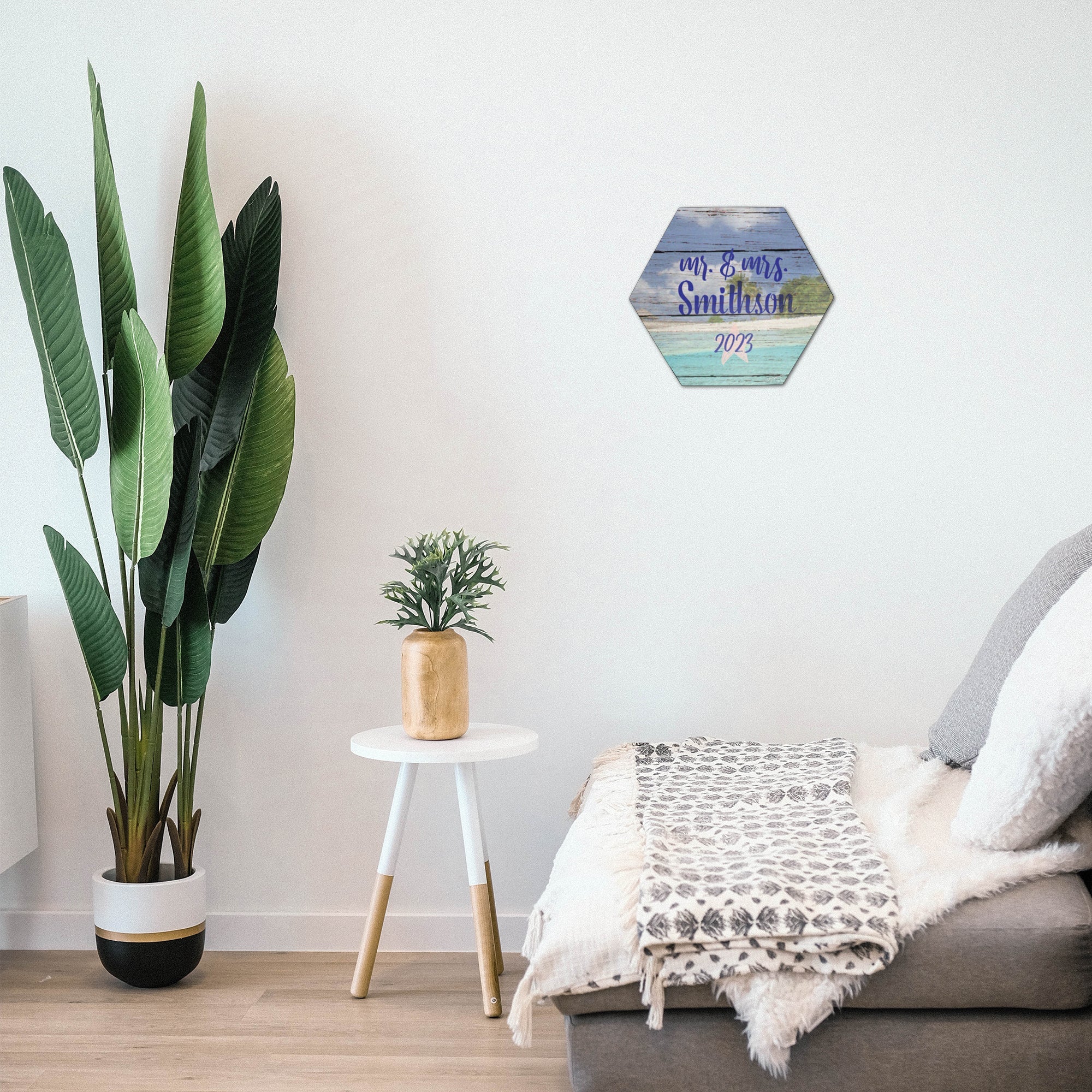 Trend Setters Original (Ocean Starfish – Personalized) 11.5" X 10" KNEXAGON Wood Print