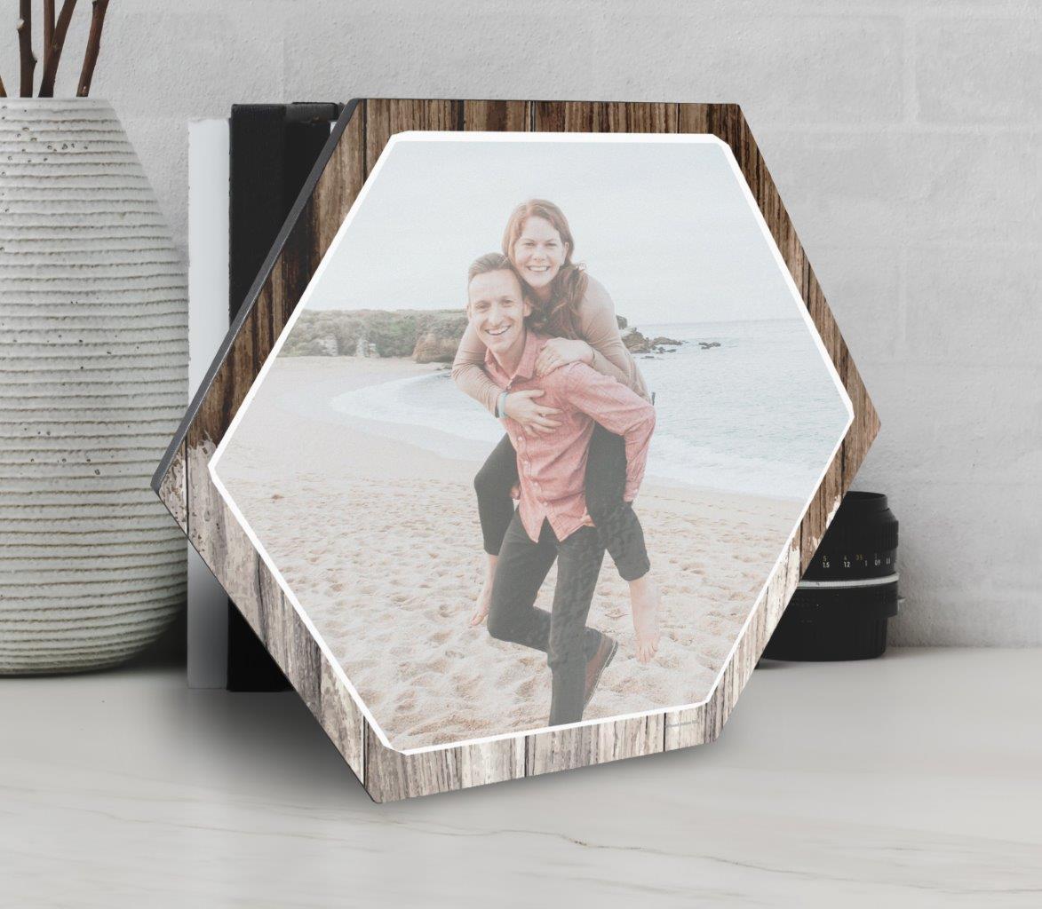 Family Collection (Every Family Has A Story - Full Photo - Upload) 11.5" X 10" KNEXAGON Wood Print