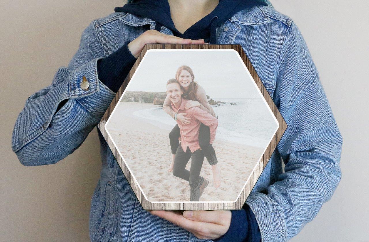 Family Collection (Every Family Has A Story - Full Photo - Upload) 11.5" X 10" KNEXAGON Wood Print