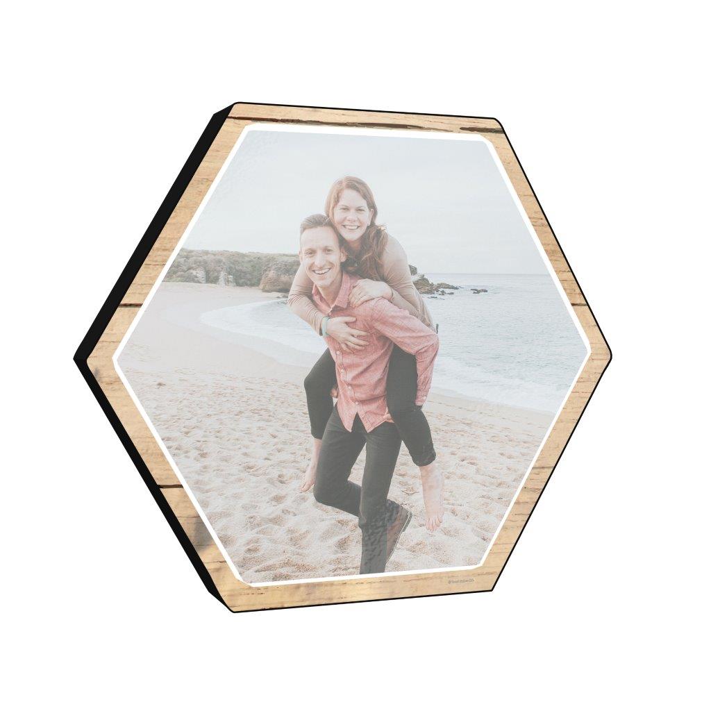 Vacation Collection (A Day at the Beach - Sand - Full Photo - Upload) 11.5" X 10" KNEXAGON Wood Print