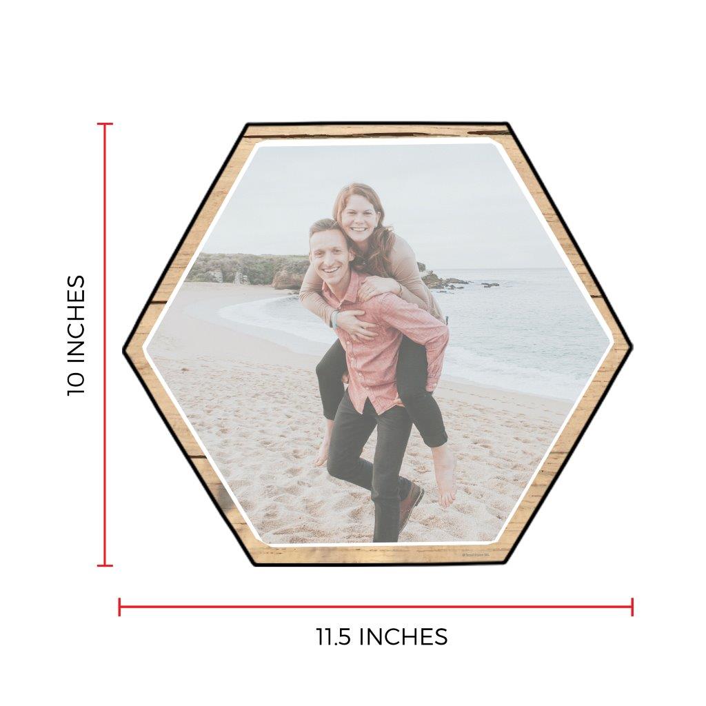 Vacation Collection (A Day at the Beach - Sand - Full Photo - Upload) 11.5" X 10" KNEXAGON Wood Print