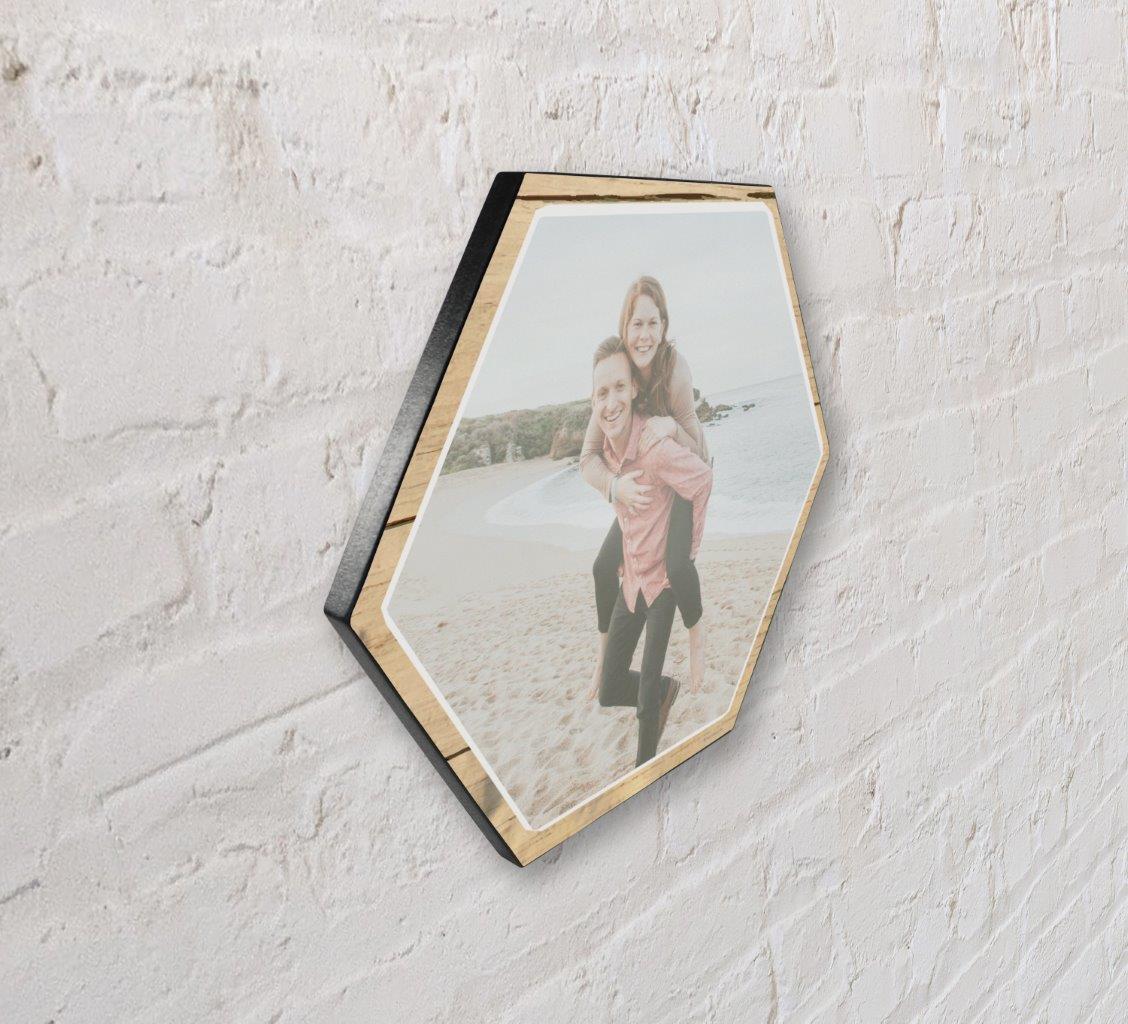 Vacation Collection (A Day at the Beach - Sand - Full Photo - Upload) 11.5" X 10" KNEXAGON Wood Print