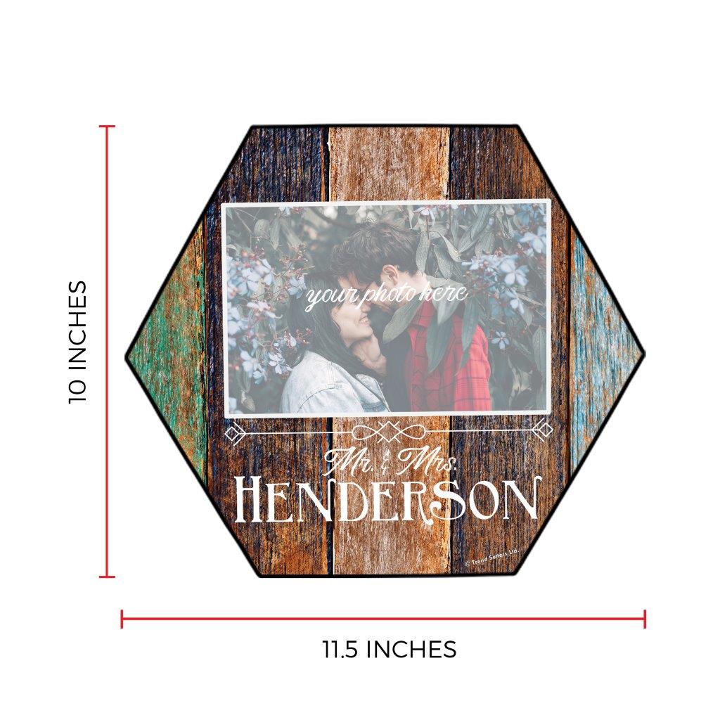 Family Collection (Rustic Wood - Personalized - Upload) 11.5" X 10" KNEXAGON Wood Print