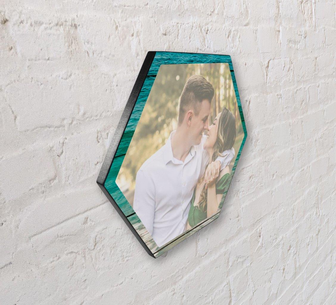 Vacation Collection (A Day at the Beach - Ocean - Full Photo - Upload) 11.5" X 10" KNEXAGON Wood Print