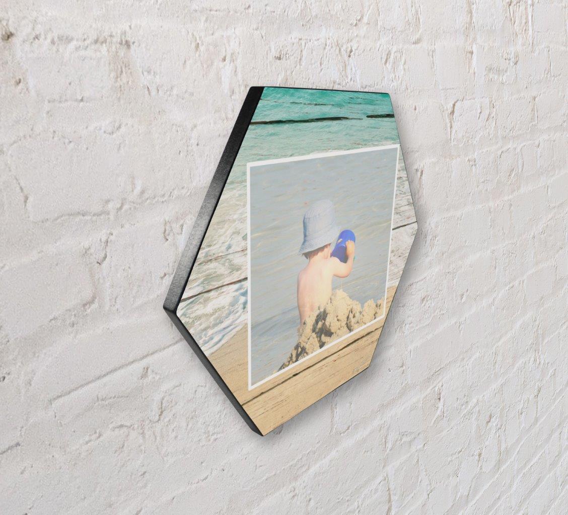 Trend Setters Original (A Day at the Beach - Upload) 11.5" X 10" KNEXAGON Wood Print