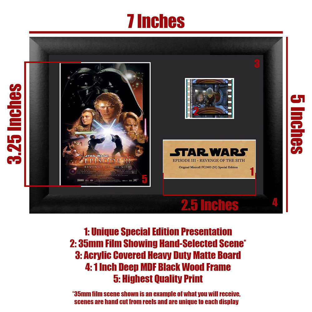 Star Wars Episode III Revenge of the Sith Minicell FilmCells Framed Desktop Presentation USFC2403