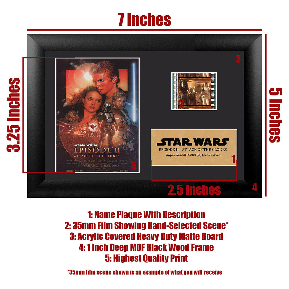 Star Wars Episode II Attack of the Clones Minicell FilmCells Framed Desktop Presentation USFC2408