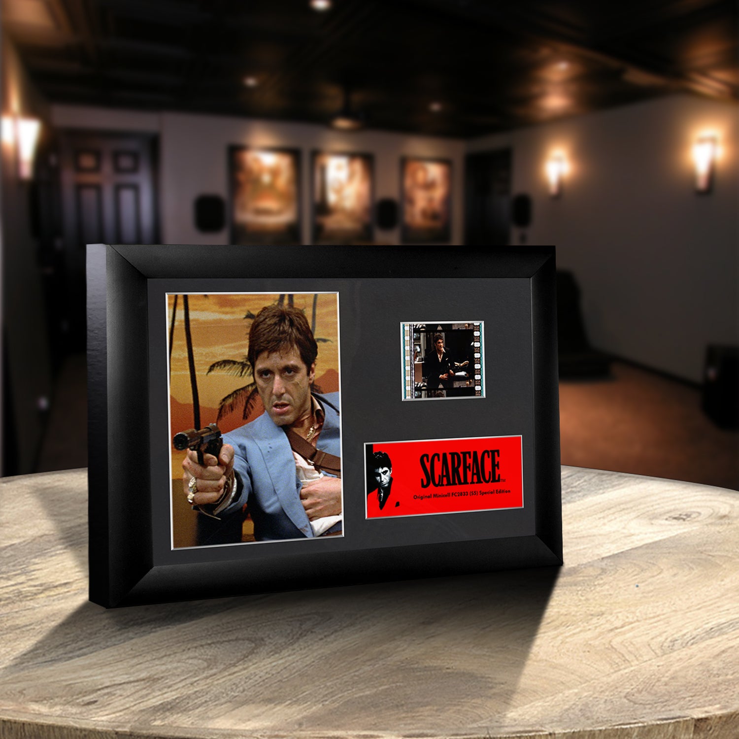 Scarface (Tony Montana - Blue Suit) Authentic 35mm FilmCells MiniCell Display USFC2833