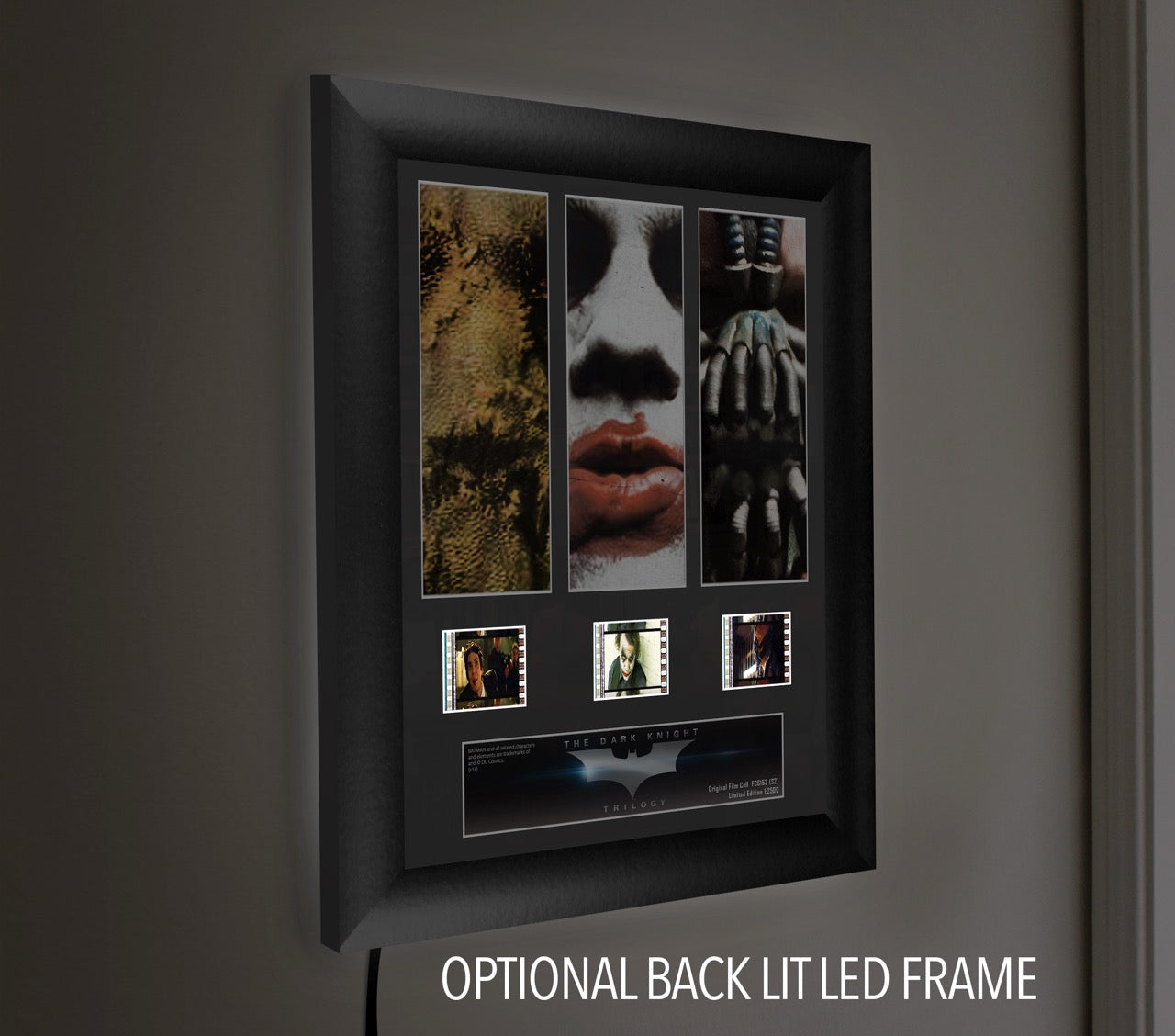 Batman The Dark Knight Trilogy (Scarecrow, Joker, & Bane) 3 Cell Standard FilmCells™ Presentation USFC6153
