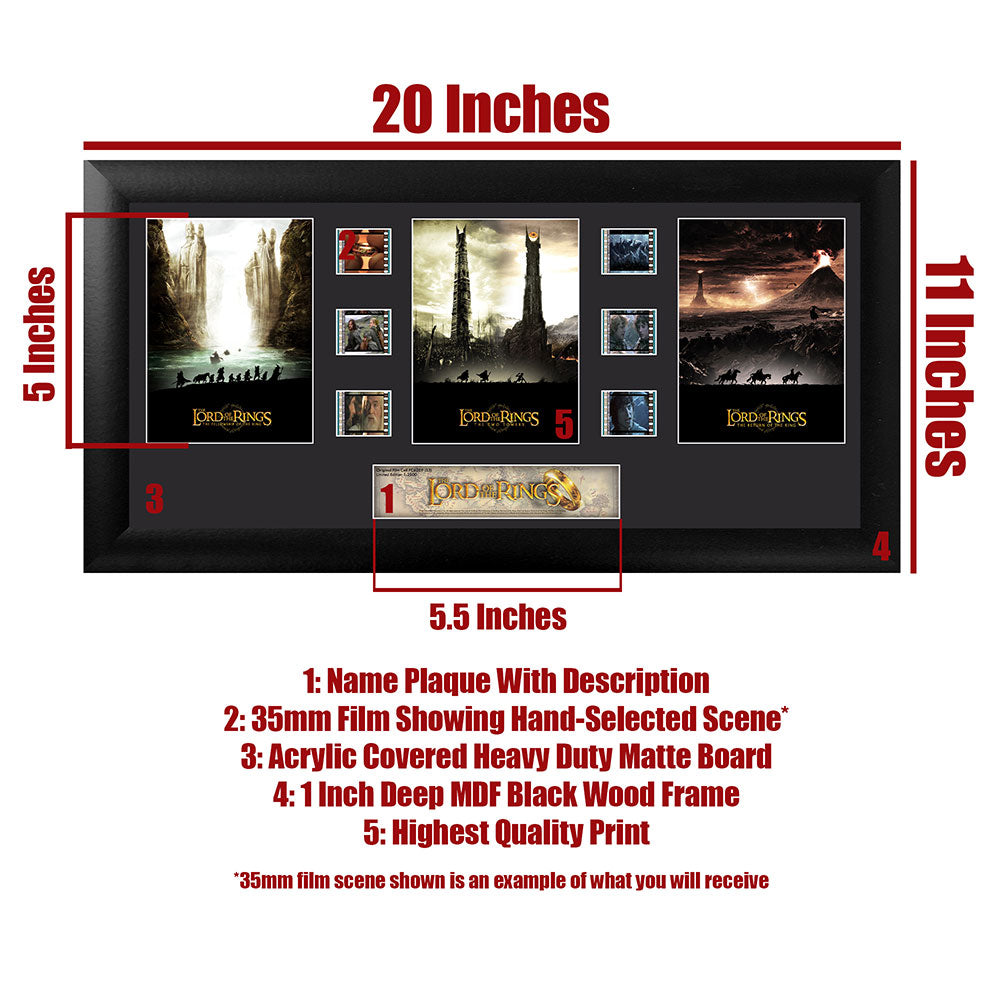 The Lord of the Rings (Middle-earth Trilogy) Limited Edition Trio Framed FilmCells Presentation USFC6209