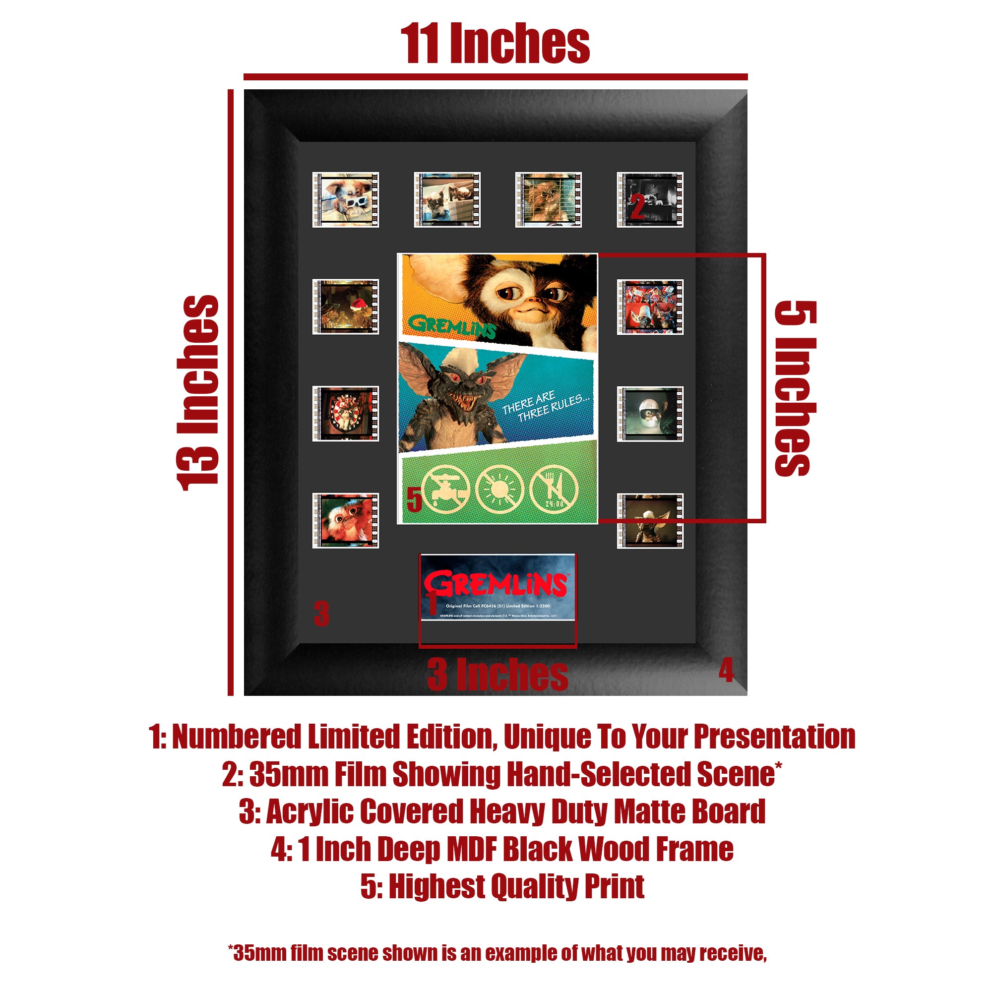 Gremlins (S1) Limited Edition Mini Montage Framed FilmCells Presentation USFC6456