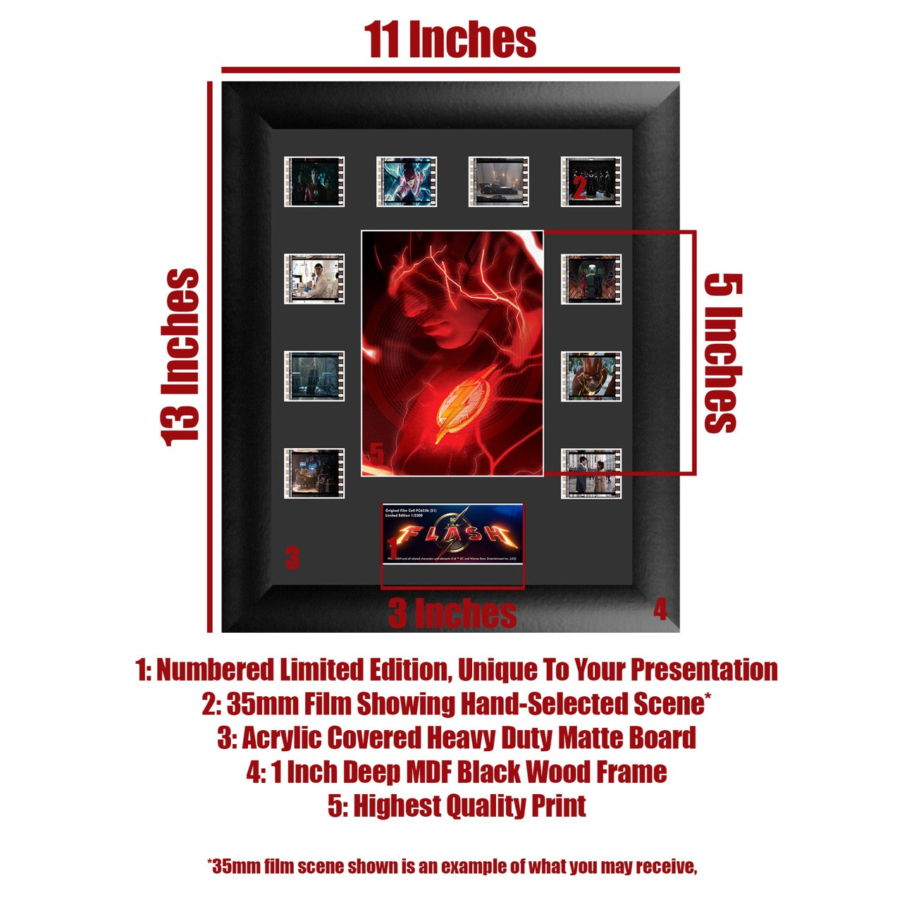 The Flash Movie (S1) Limited Edition Mini Montage Framed FilmCells Presentation USFC6536