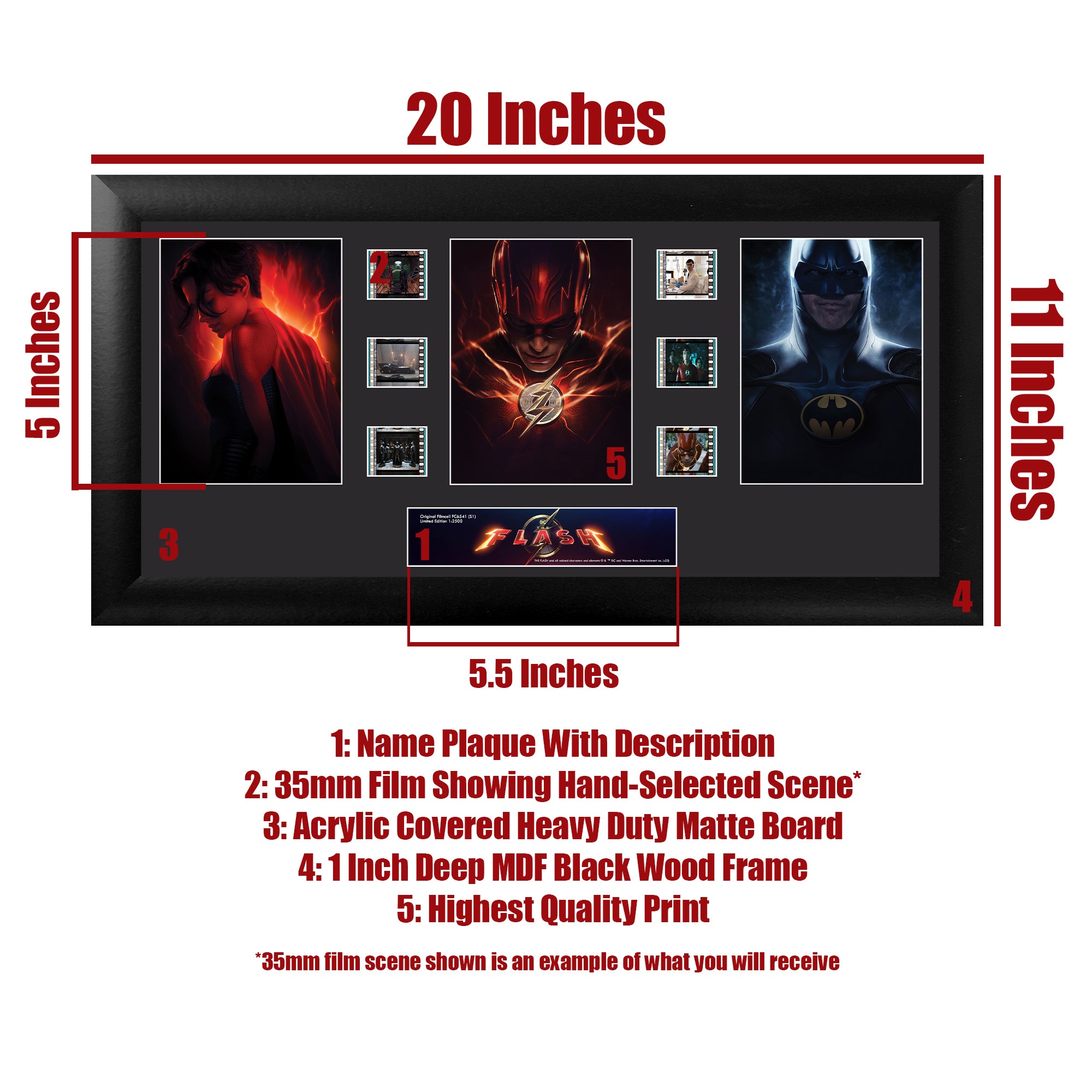 The Flash Movie (S1) Limited Edition Trio Framed FilmCells Presentation USFC6541