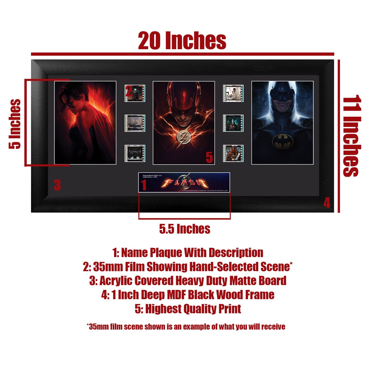 The Flash Movie (S1) Limited Edition Trio Framed FilmCells Presentation USFC6541