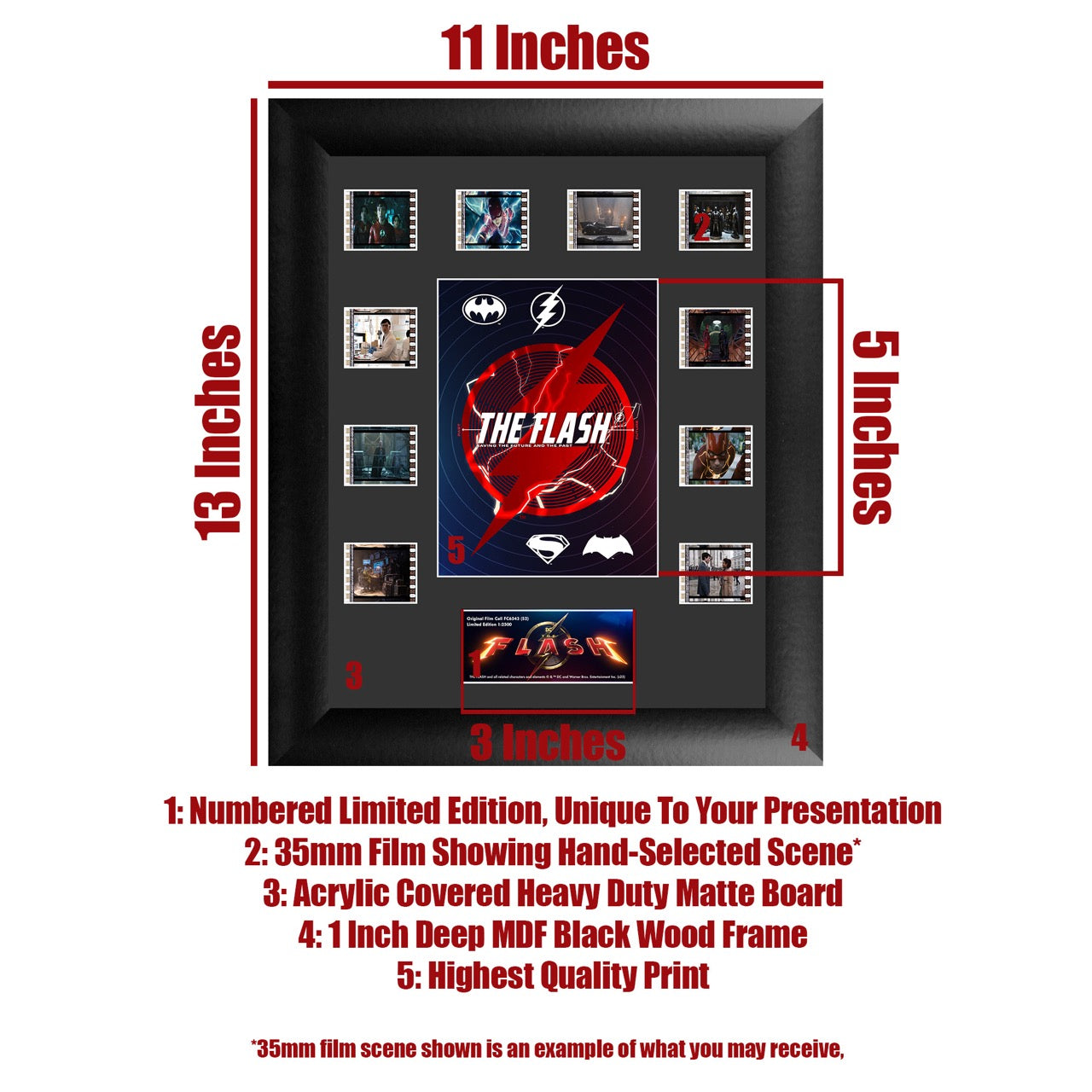 The Flash Movie (S2) Limited Edition Mini Montage Framed FilmCells Presentation USFC6543