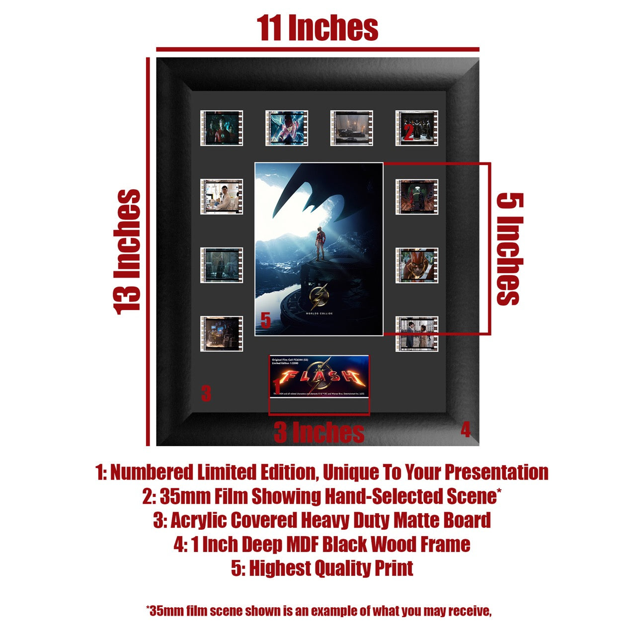 The Flash Movie (S3) Limited Edition Mini Montage Framed FilmCells Presentation USFC6544