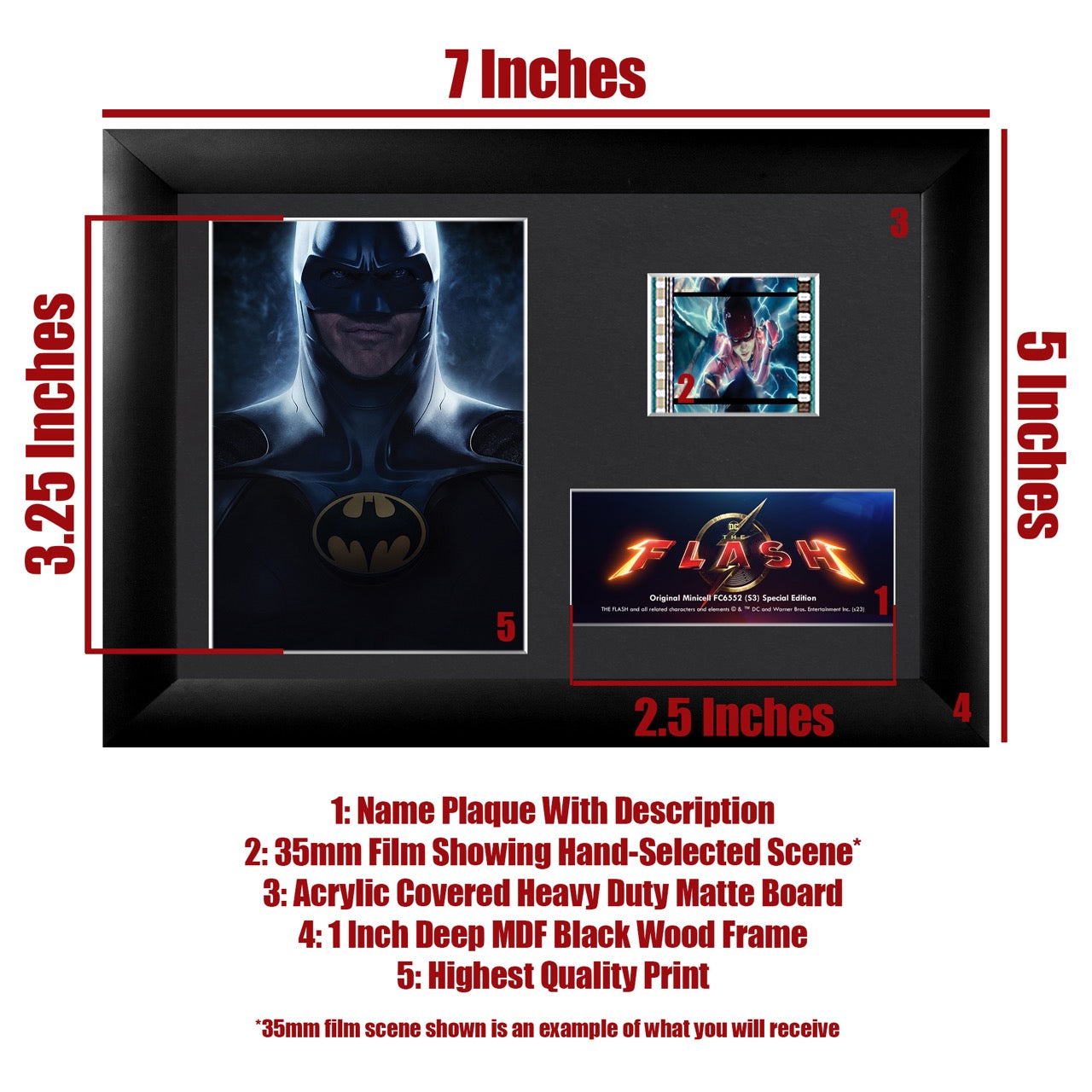 The Flash Movie (Batman) Minicell FilmCells Framed Desktop Presentation USFC6552