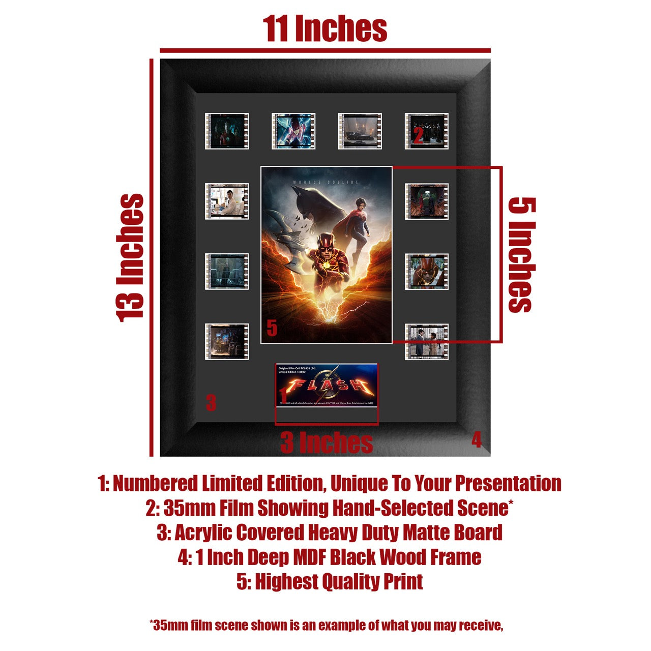 Flash Movie (S4) Mini Montage Framed FilmCells Presentation USFC6555