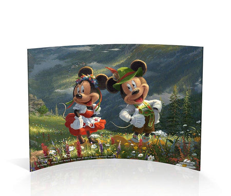 Disney (Mickey and Minnie Mouse in the Swiss Alps) 7" x 5" Curved Acrylic Print ACP0705CUR324