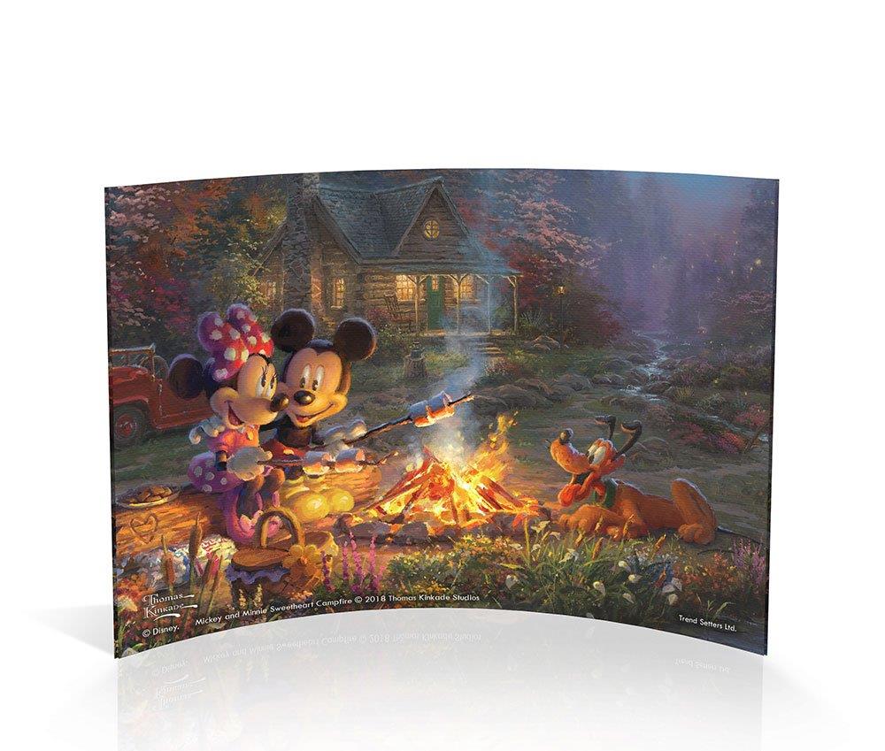 Disney (Mickey and Minnie Sweetheart Campfire) 7" x 5" Curved Acrylic Print ACP0705CUR338