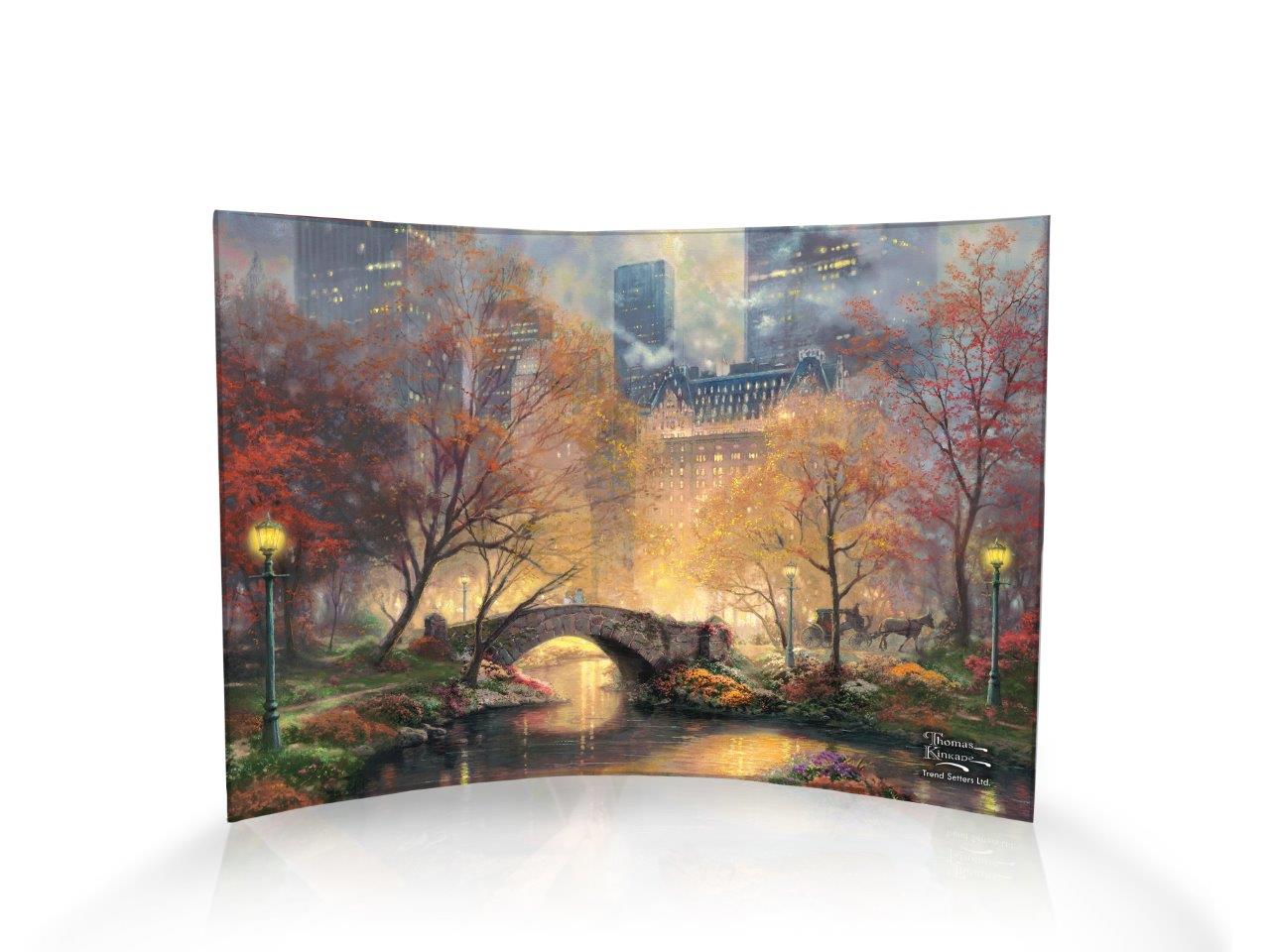 Thomas Kinkade (Central Park in the Fall) 10" x 7" Curved Acrylic Print ACP1007CUR120