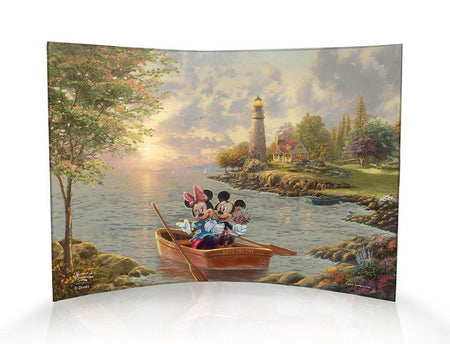 Disney (Mickey and Minnie Mouse - Lighthouse Cove) 10" x 7" Curved Acrylic Print ACP1007CUR596