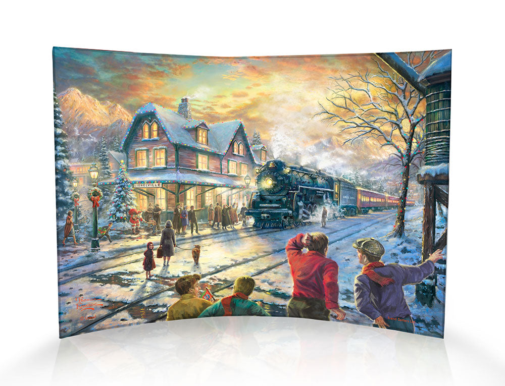 Thomas Kinkade (Lionel Train - All Aboard for Christmas) 10" x 7" Curved Acrylic Print ACP1007CUR686
