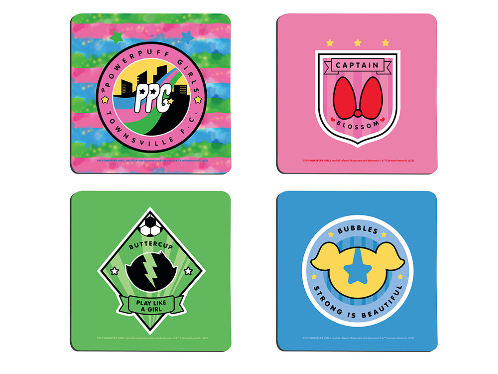 The Powerpuff Girls (PPG) Hardboard Coaster Set of Four CSTRHRD063