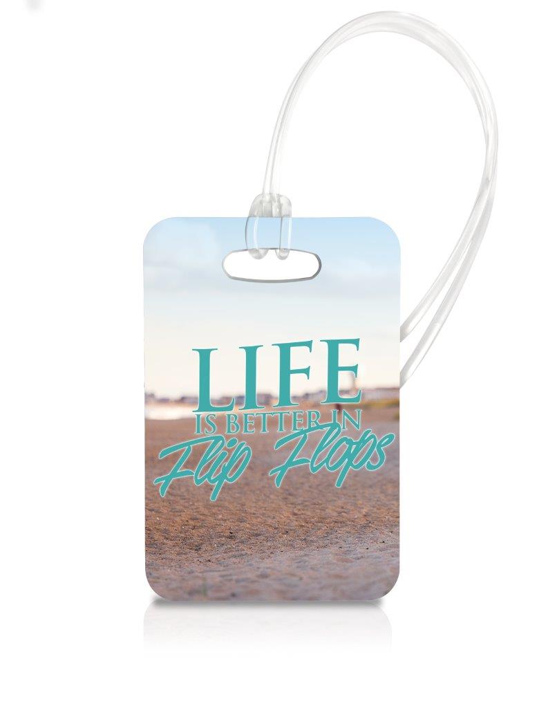 Vacation Collection (Life is Better in Flip Flops) Luggage Tag LTREC037