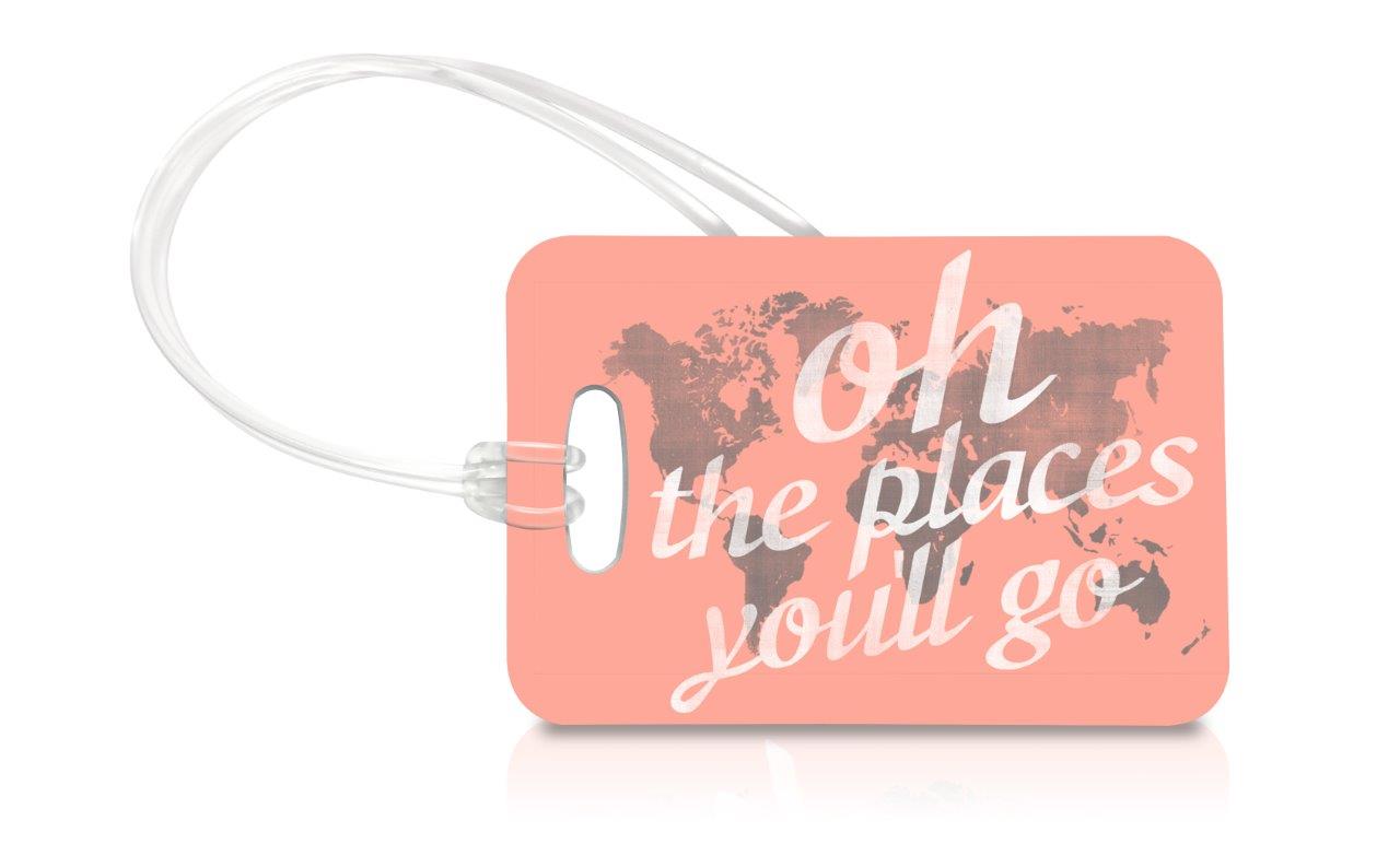 Vacation Collection (Oh The Places Youll Go- Pink) Luggage Tag LTREC038
