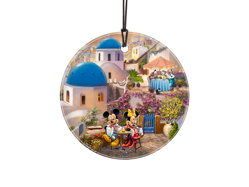 Disney (Mickey and Minnie in Greece) StarFire Prints™ Hanging Glass Print SPCIR1175