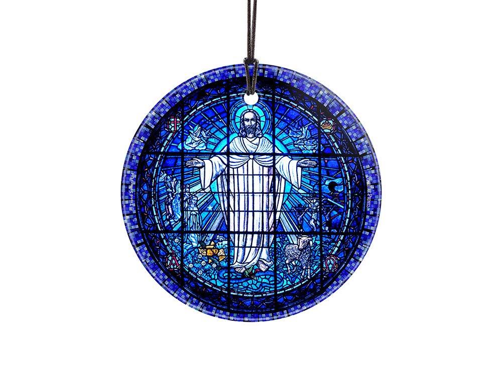 Trend Setters Original (Jesus - Stained Glass) StarFire Prints™ Hanging Glass Print SPCIR1177